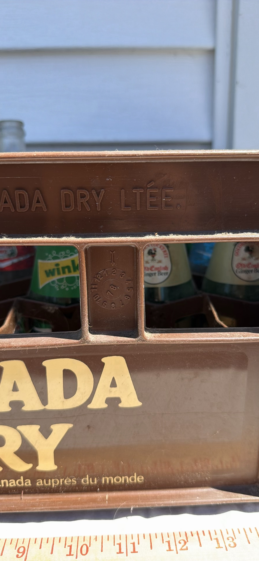 Vintage Canada Dry Beverage Crate with OLD Glass Soda Bottles - image 5 of 22