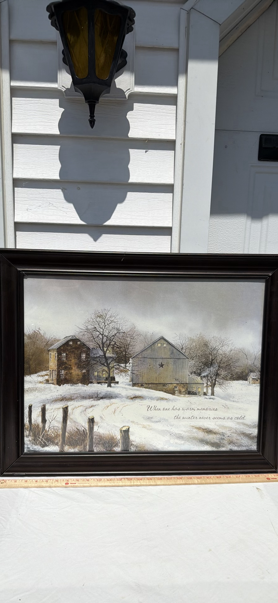 Framed Winter Farm Landscape Print - image 1 of 12