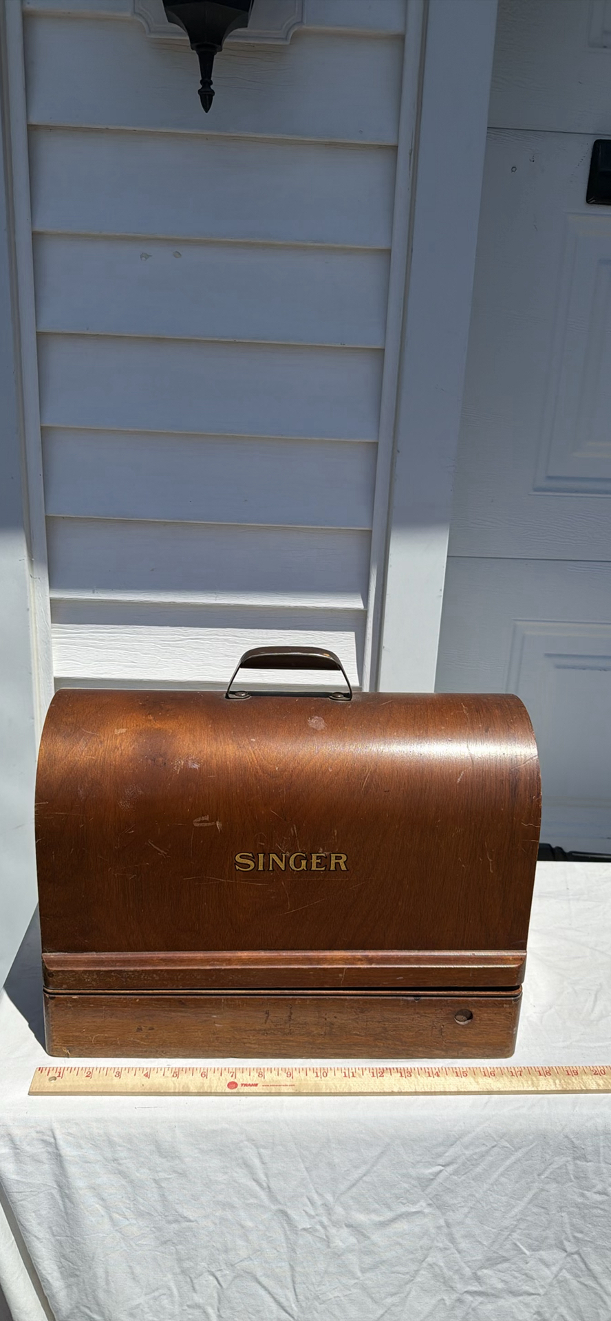 Mid-Century Singer Sewing Machine with Bentwood Case - image 3 of 19