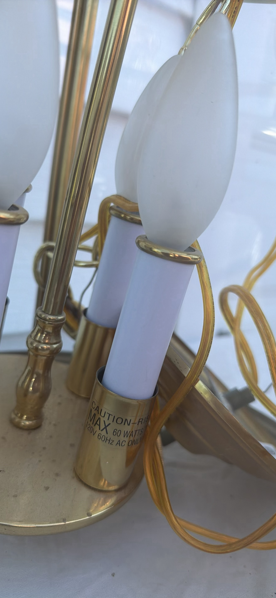 White House Style Brass and Glass Hanging Lantern Light Fixture - image 8 of 8