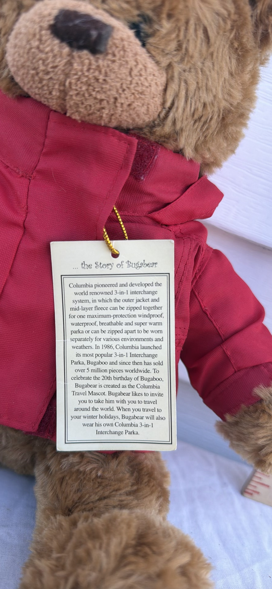 Columbia Plush Teddy Bear with Red Jacket - image 3 of 5