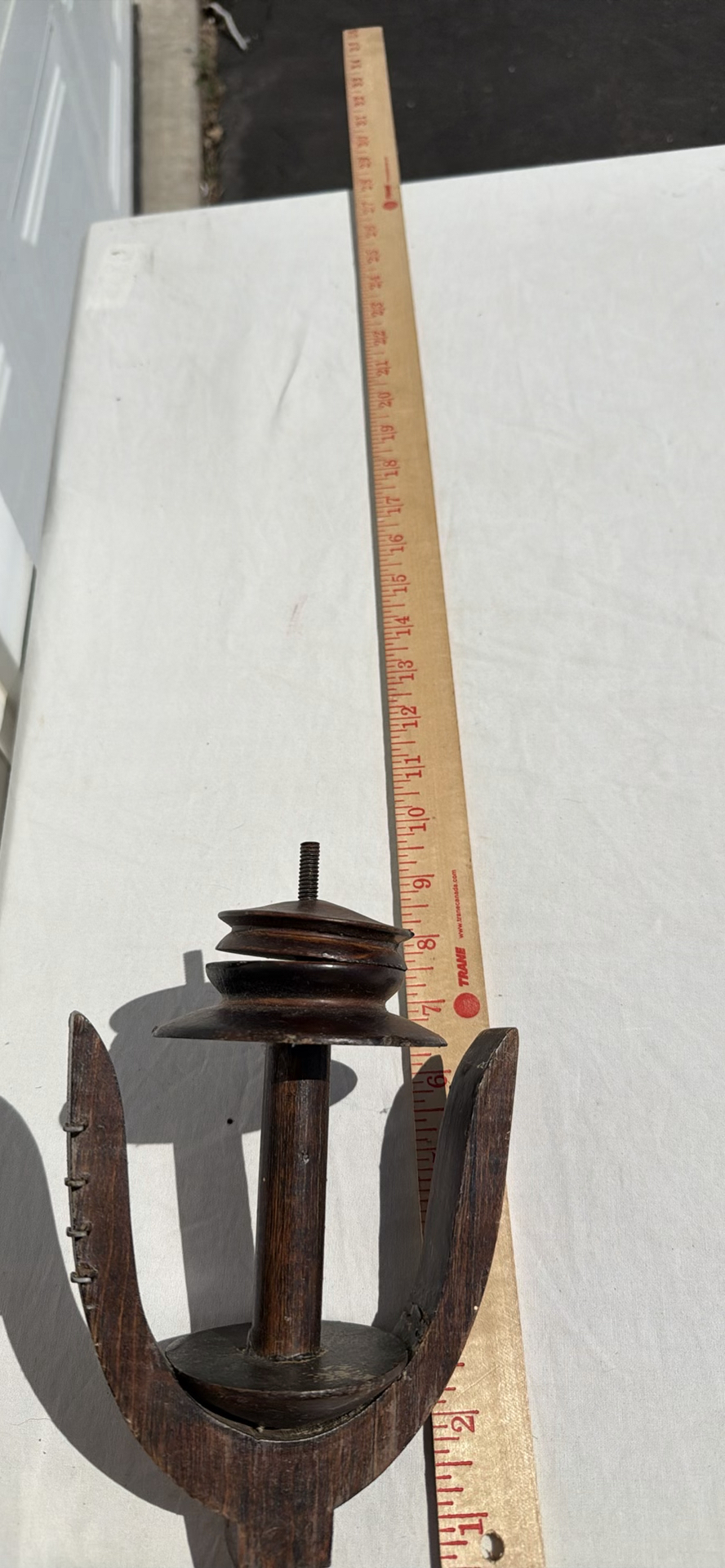 Vintage Wooden Spinning Wheel - image 14 of 15