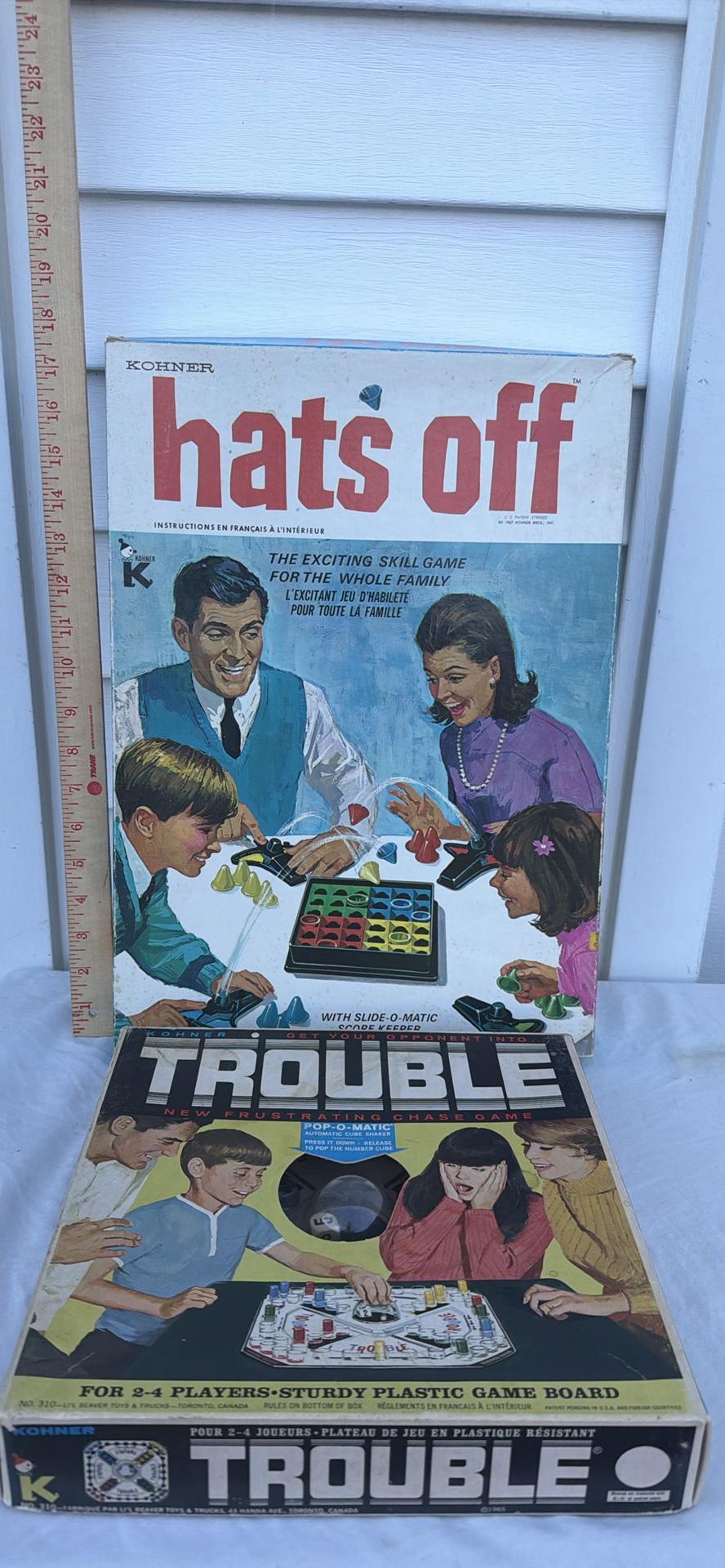 Vintage 1960s Kohner Hats Off and Trouble Board Games - image 3 of 20