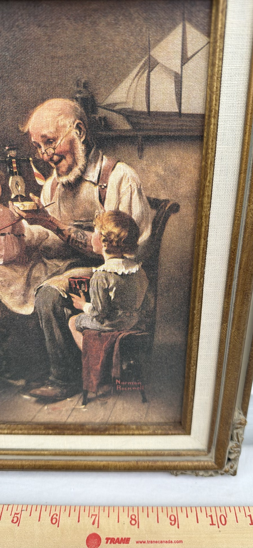 Framed Art Print "The Toy Maker" Norman Rockwell - image 3 of 7