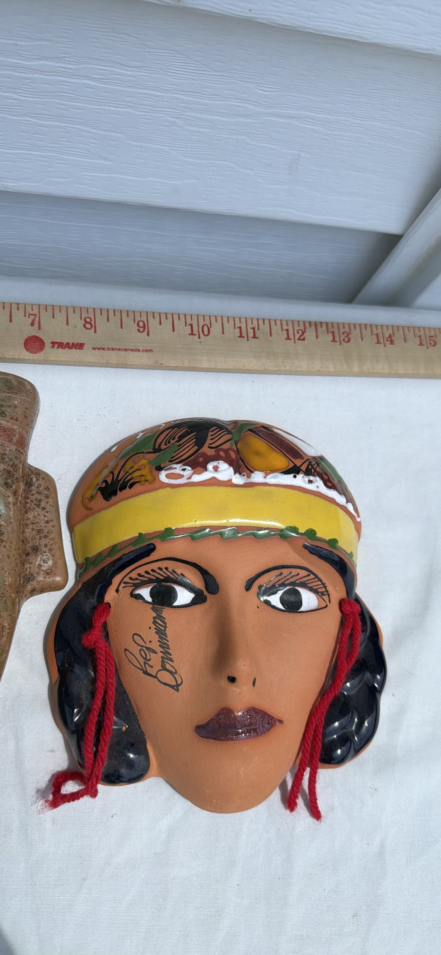 Two Decorative Ceramic Face Masks - image 3 of 5
