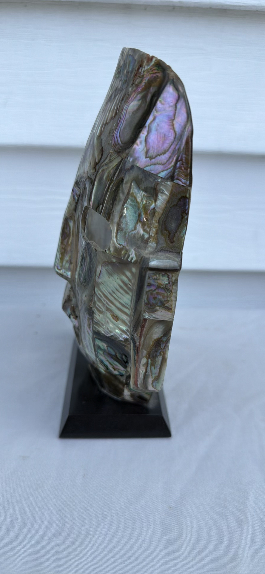 Abalone Shell Mosaic Mask Sculpture - image 5 of 7