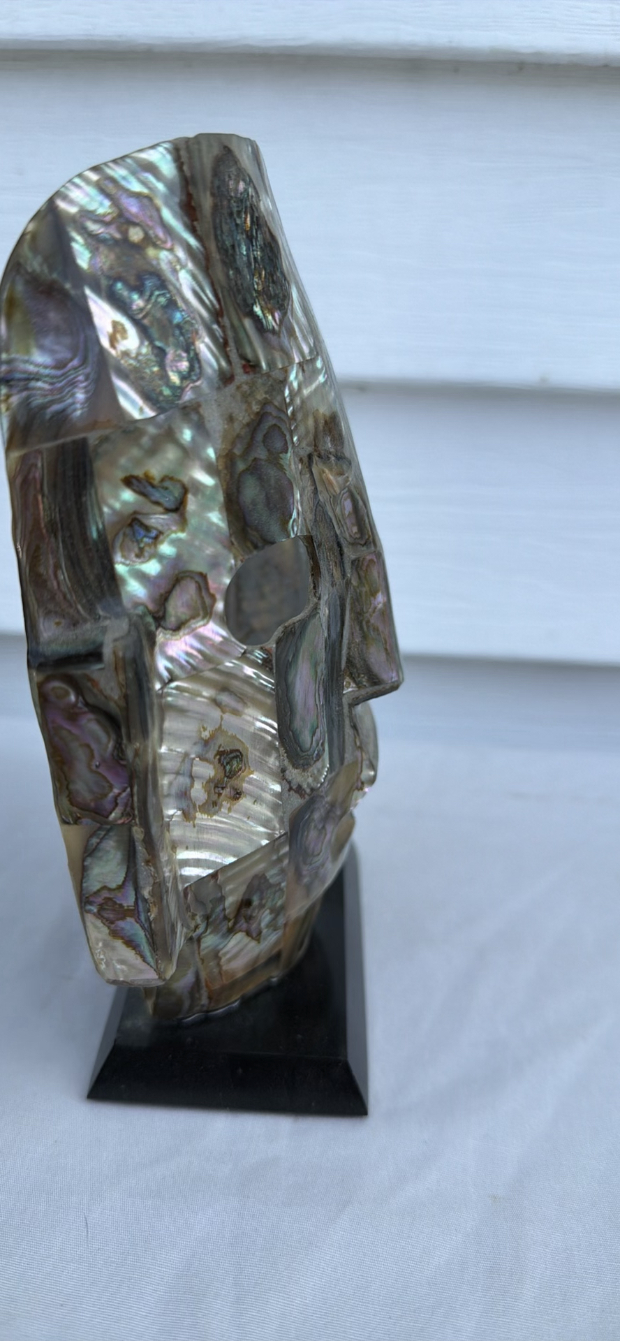 Abalone Shell Mosaic Mask Sculpture - image 6 of 7