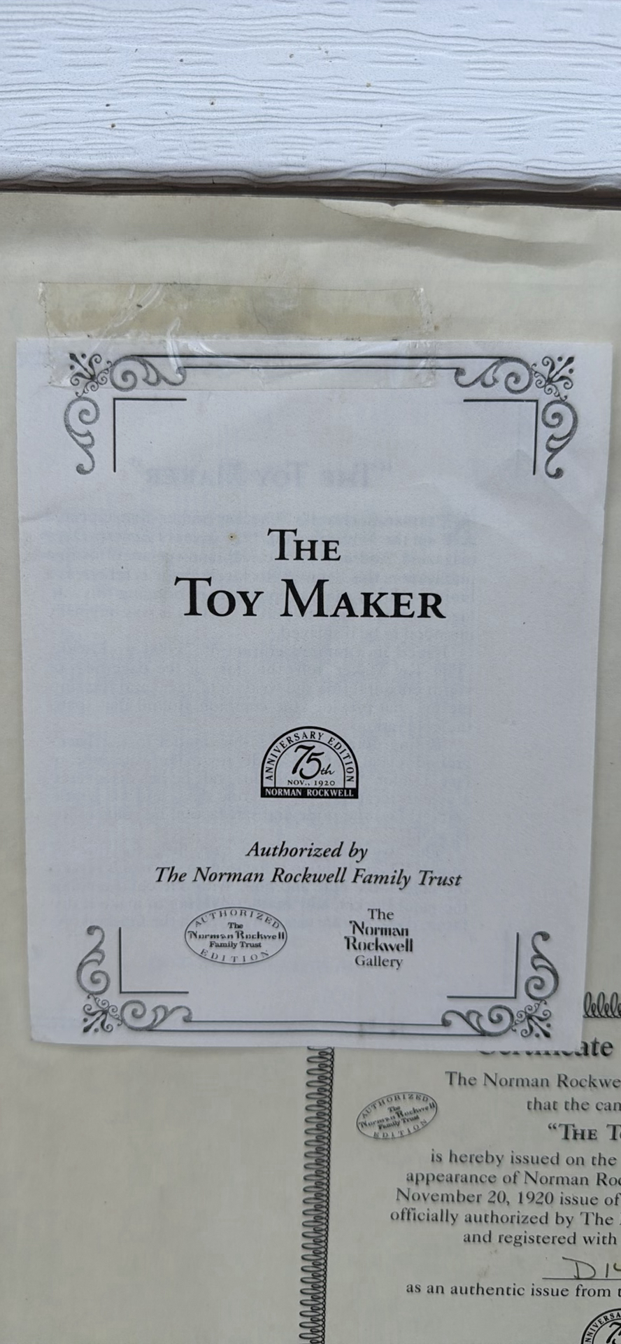 Framed Art Print "The Toy Maker" Norman Rockwell - image 6 of 7