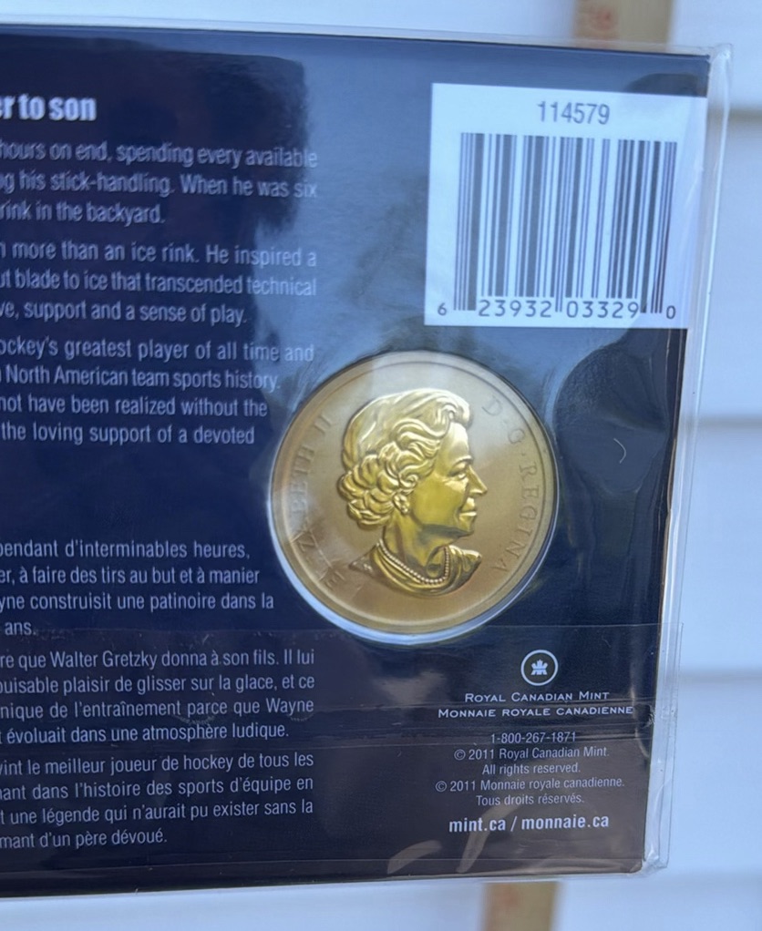 Wayne Gretzky 2011 Royal Canadian Mint Commemorative Coin Card - image 4 of 5