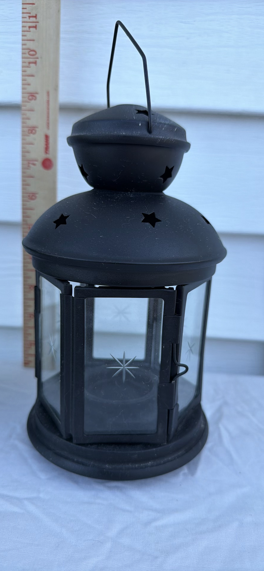 IKEA Pair of Black Metal Lanterns - image 3 of 7