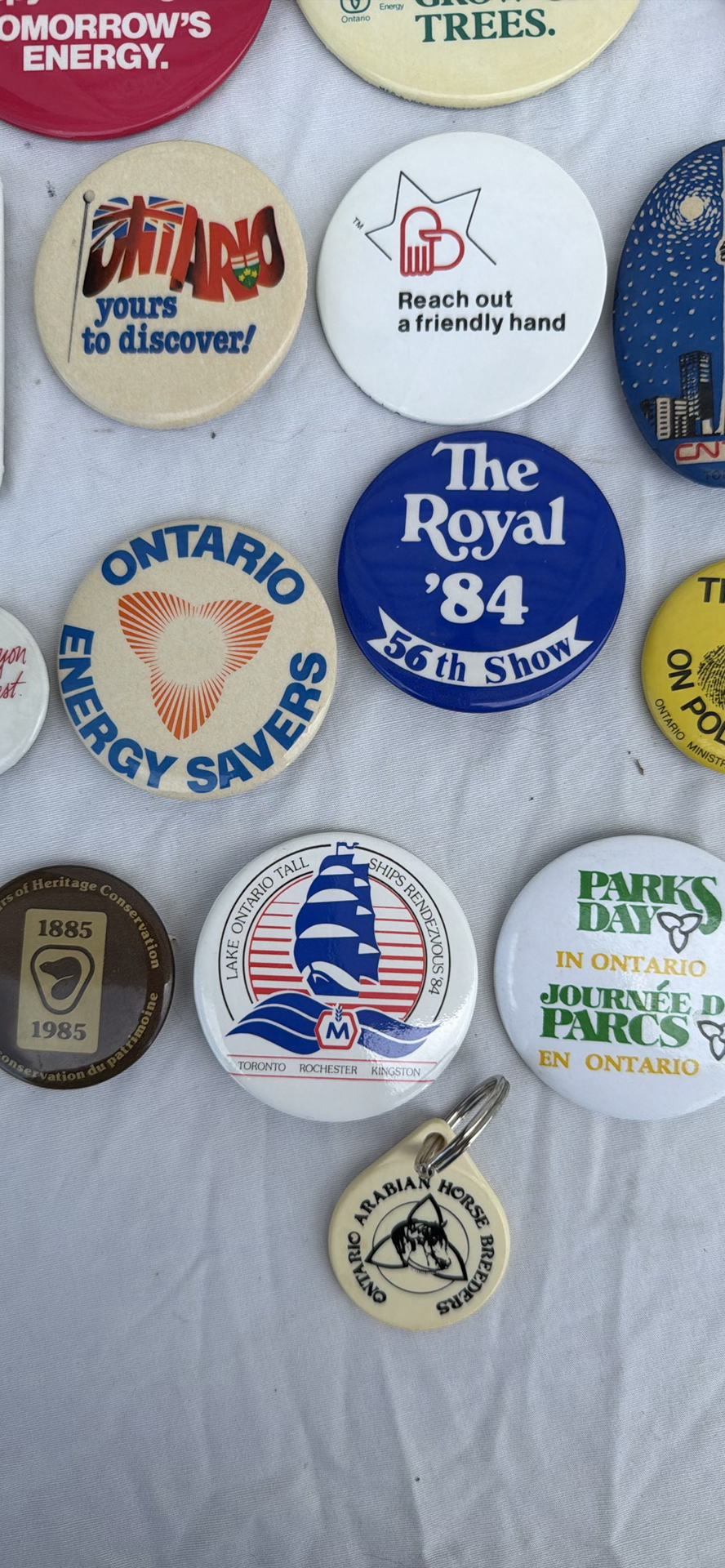 Collection of Vintage Pinback Buttons and Keychain - image 4 of 5