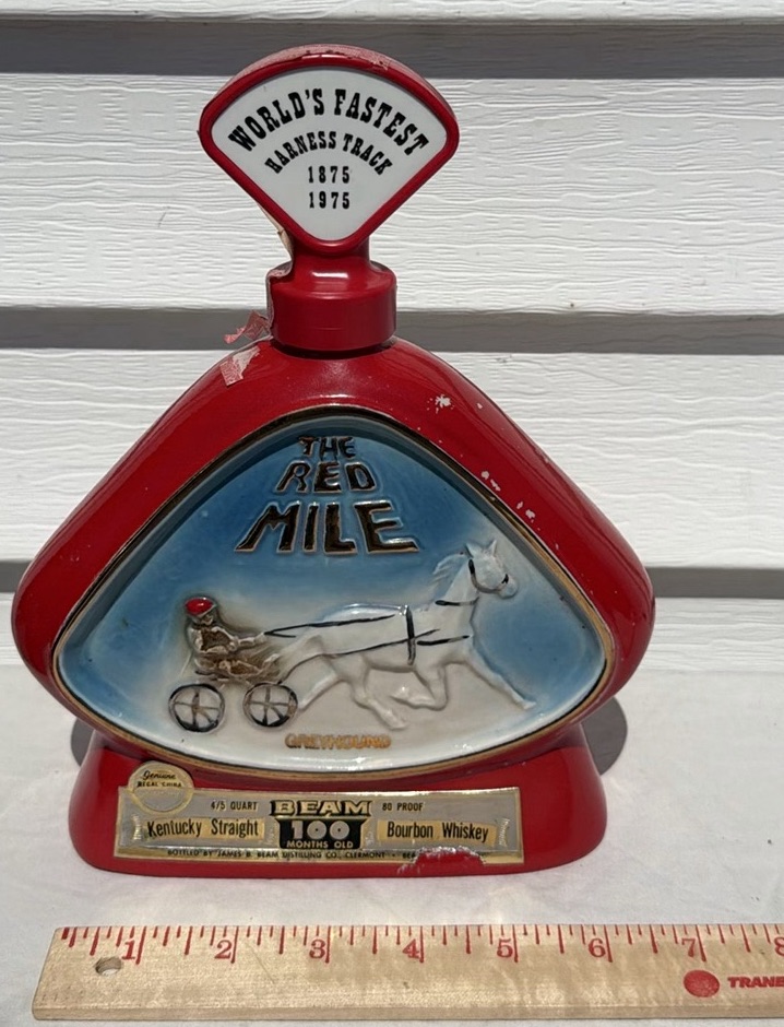 Vintage 1975 Jim Beam Beam 100 Months Old Bourbon Whiskey Ceramic Decanter - image 1 of 10