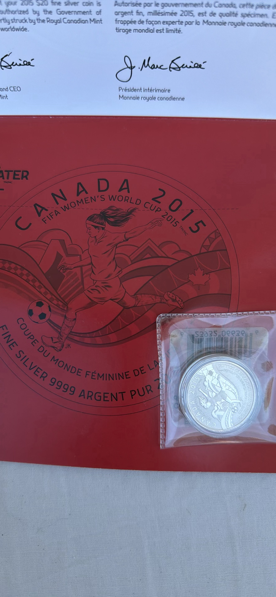 Canada 2015 FIFA Women’s World Cup $20 Silver Coin Set - image 6 of 11