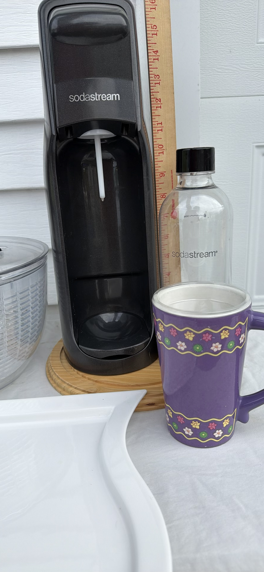 Soda Stream Maker, Bottle, OXO Salad Spinner, Serving Tray, Wooden Cheese Board and Mug - image 5 of 16