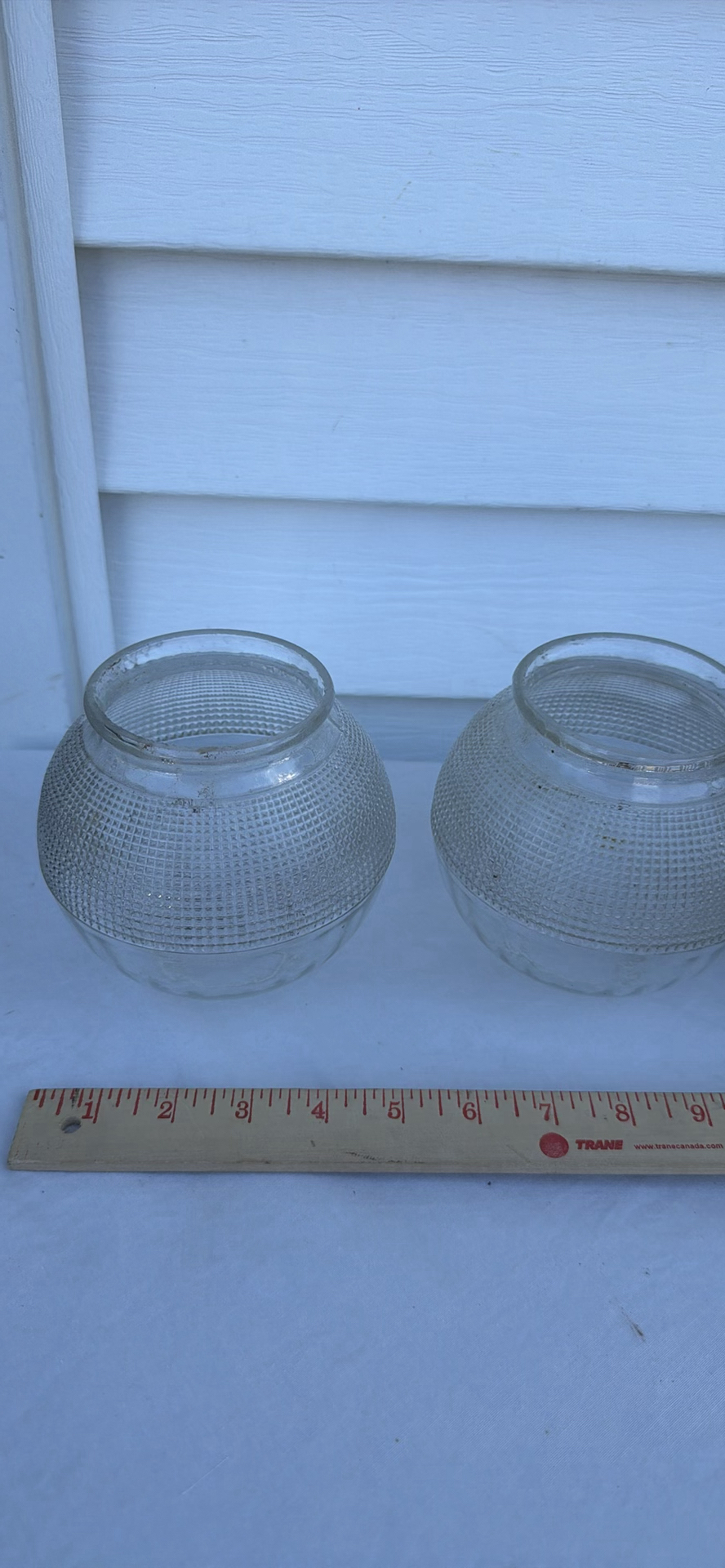 Three Vintage Glass Lamp Shades - image 7 of 7