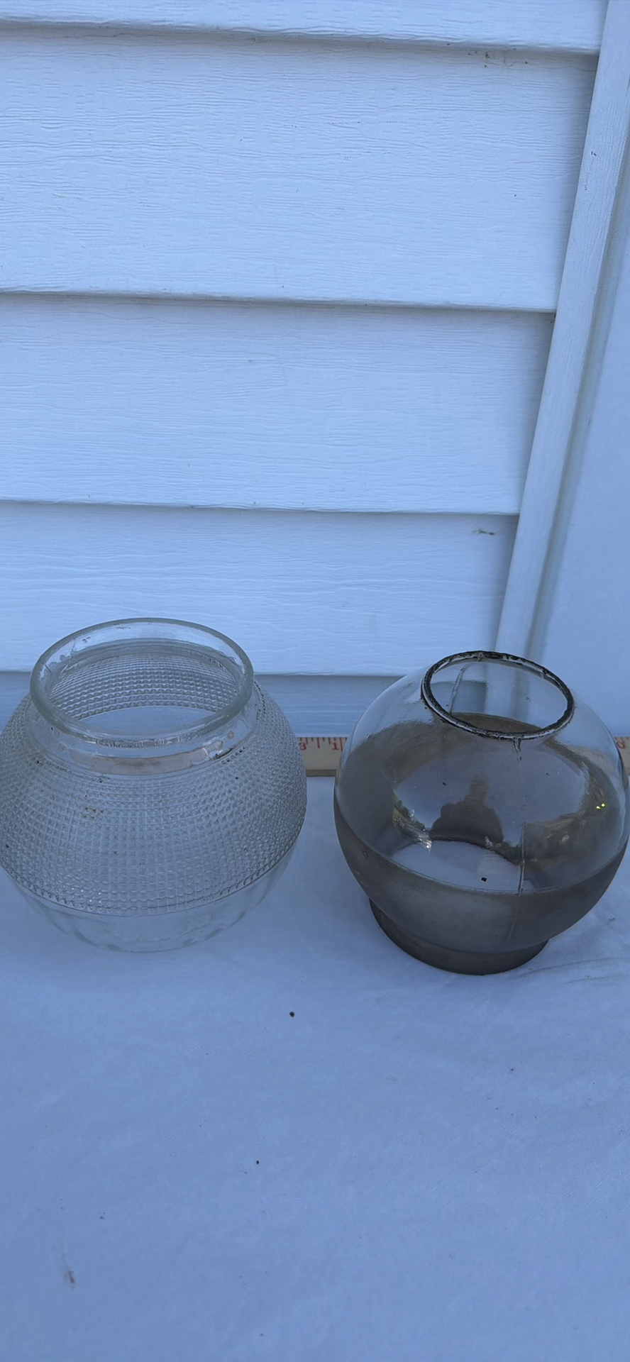 Three Vintage Glass Lamp Shades - image 6 of 7