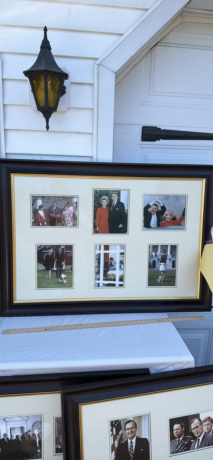 Three Framed White House President Photo Collage Artworks Regan, Bush - image 2 of 20