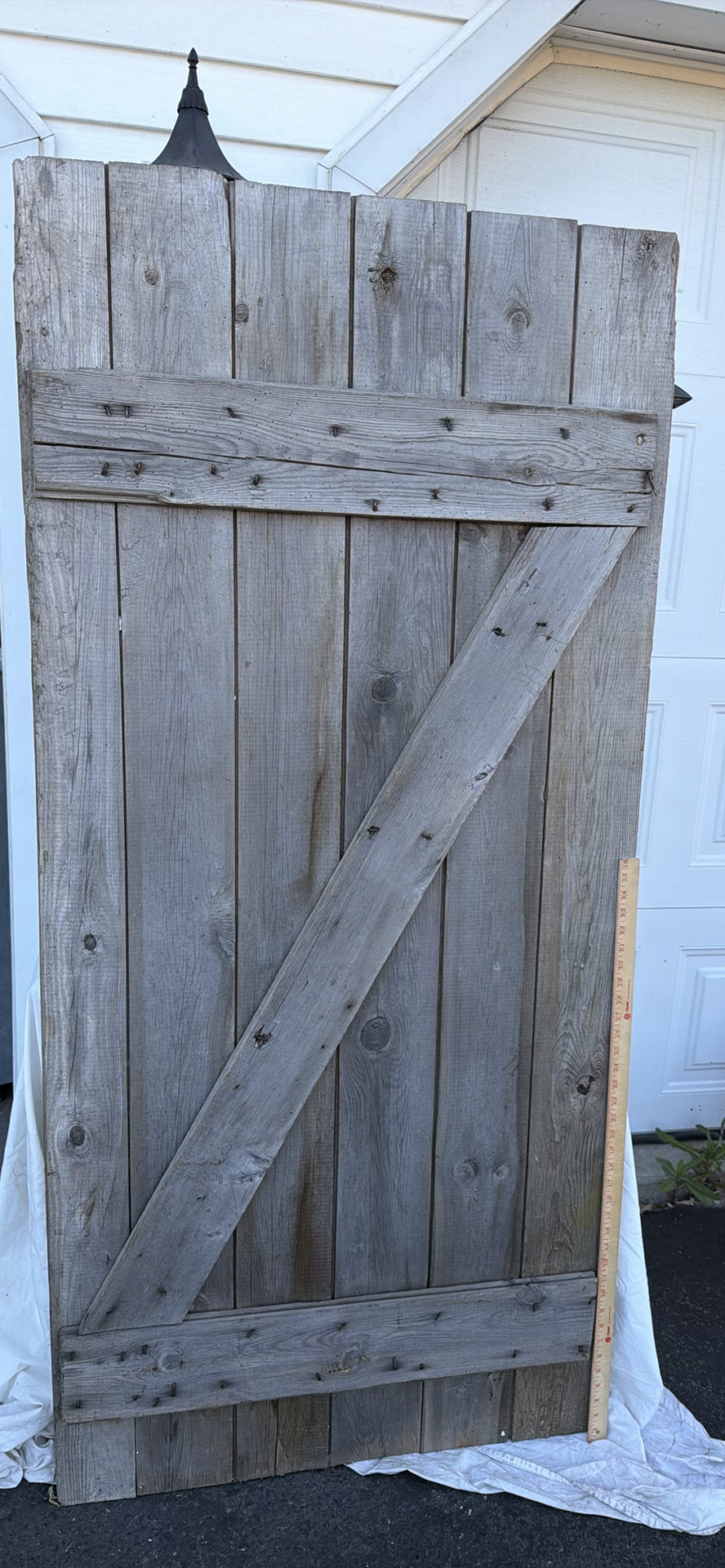Antique Wooden Z Frame Barn-Style Door Panel - image 2 of 14