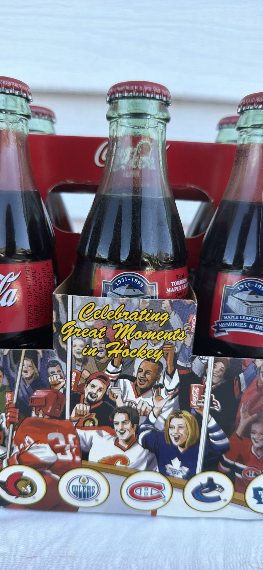Coca-Cola Classic Hockey-Themed Six-Pack Glass Bottles - Maple Leafs Gardens - image 2 of 7