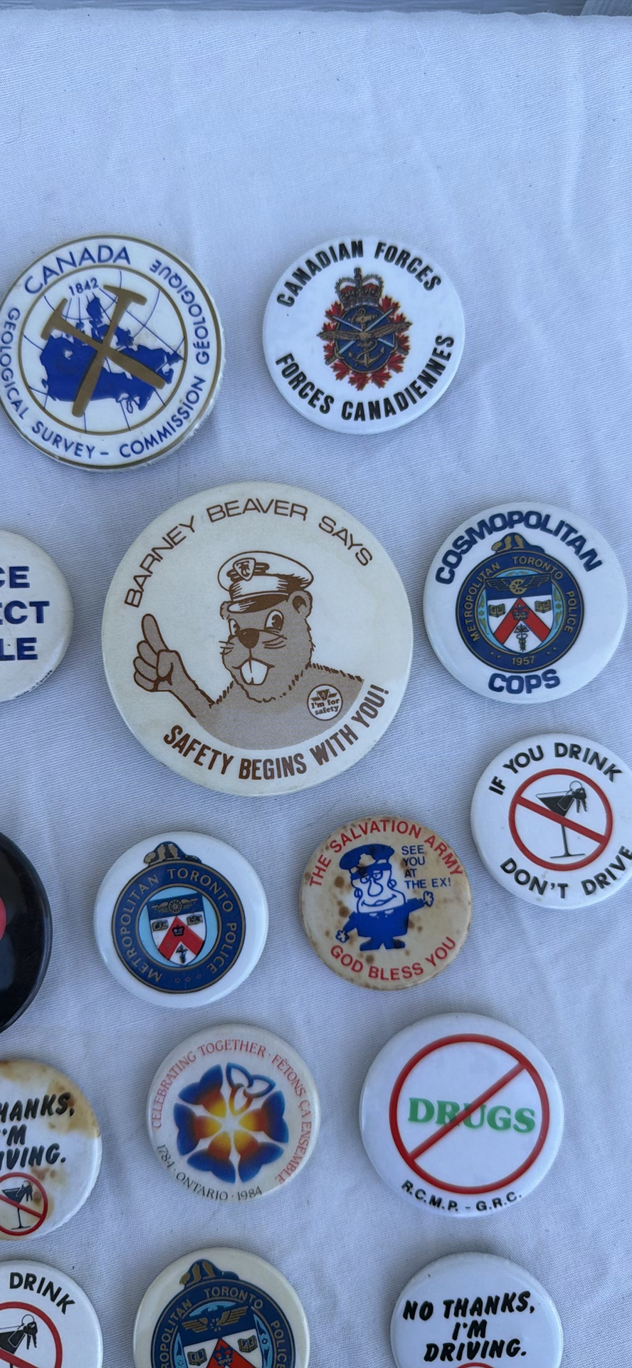 Collection of Vintage Safety and Public Service Pinback Buttons - image 3 of 5