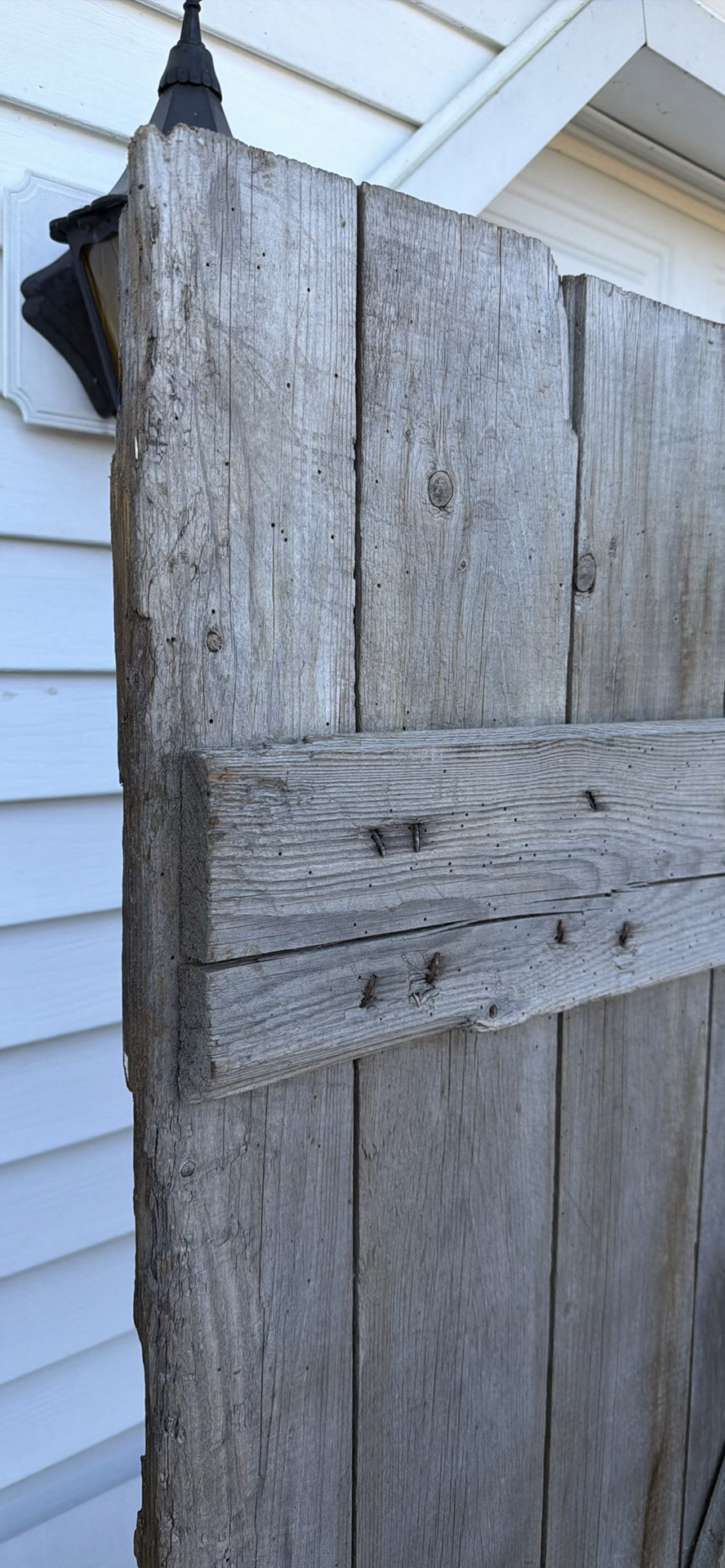 Antique Wooden Z Frame Barn-Style Door Panel - image 4 of 14