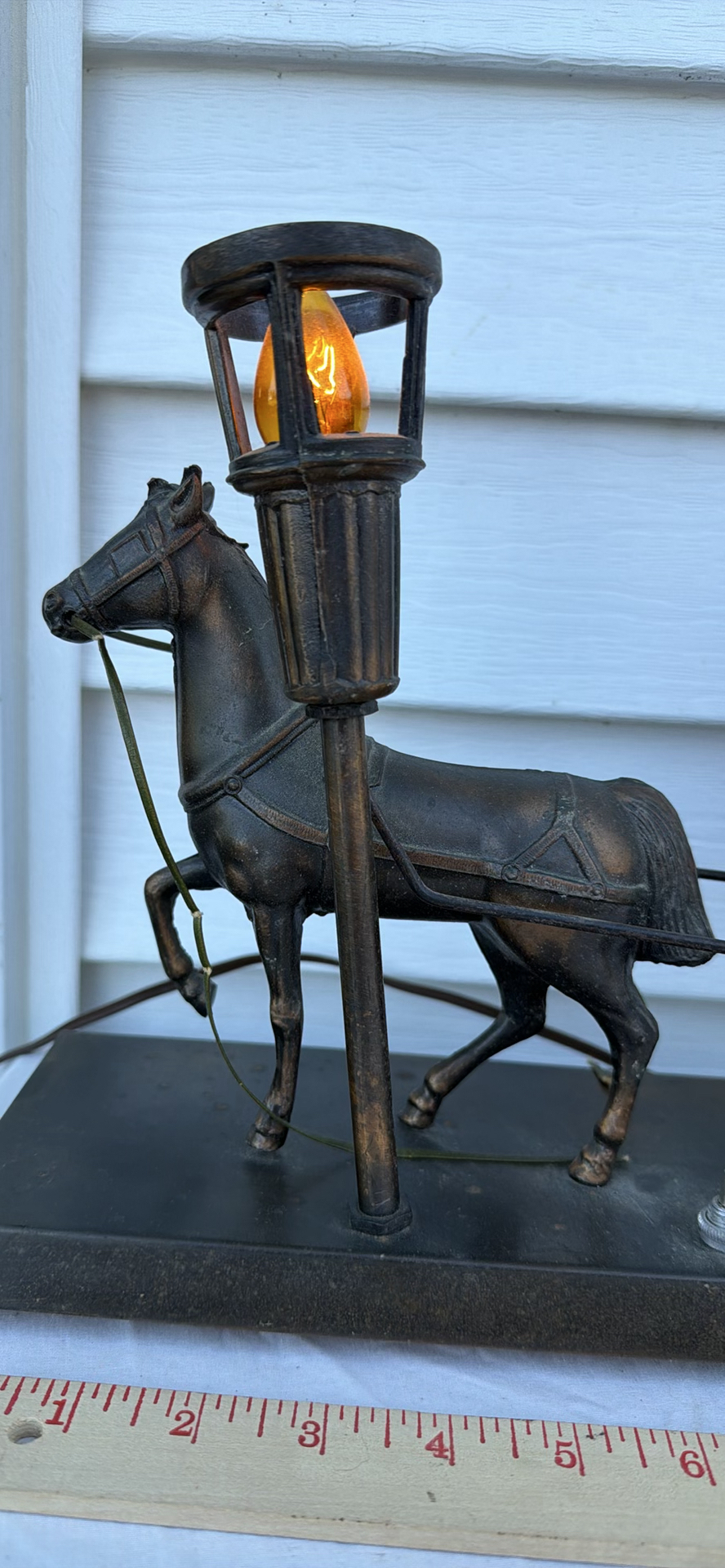 Vintage United Metal Goods Horse-Drawn Carriage Mantel Clock - image 15 of 15