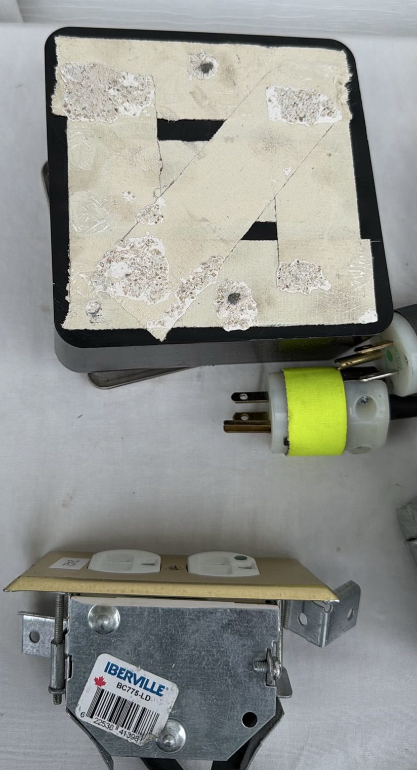 Electrical Cords, Duplex Outlets, Junction Boxes, and Push Button Plate - image 4 of 5