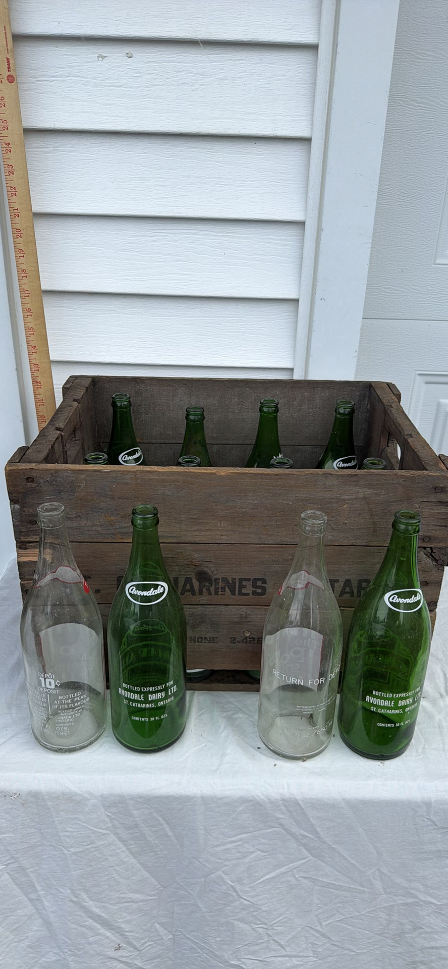 Vintage Wooden Soda Bottle Crate with Glass Soda Bottles MORAN St. Catharines - image 16 of 20