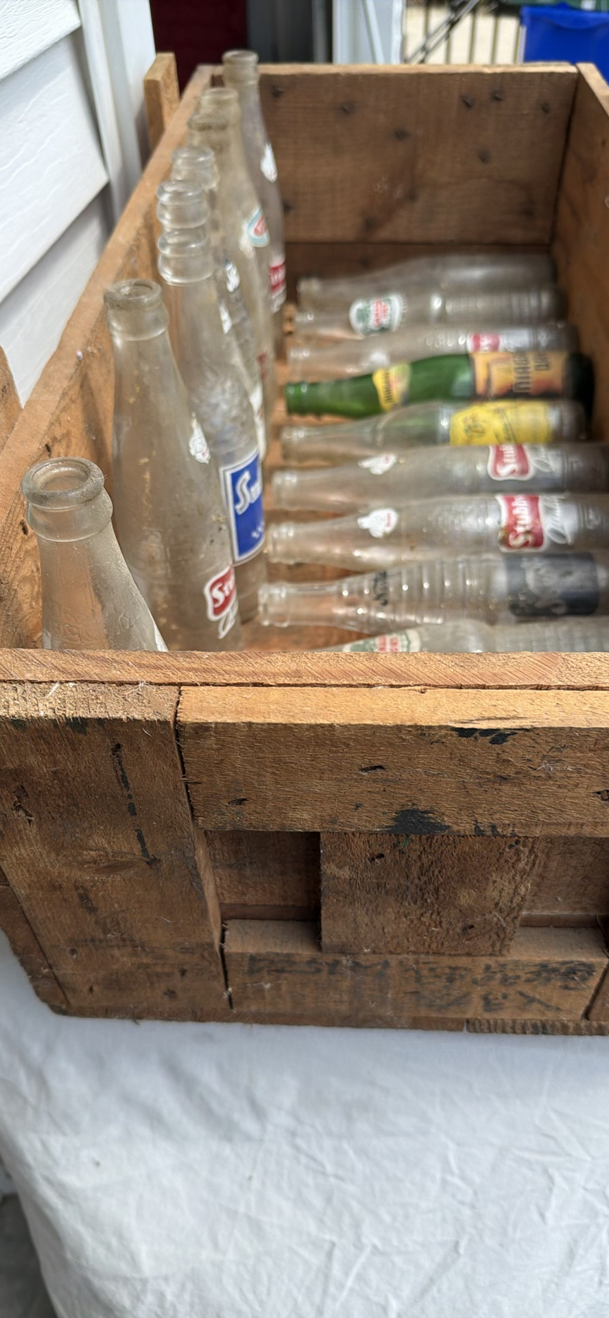 Vintage Wooden Crate with Assorted Glass Soda Bottles - image 2 of 14