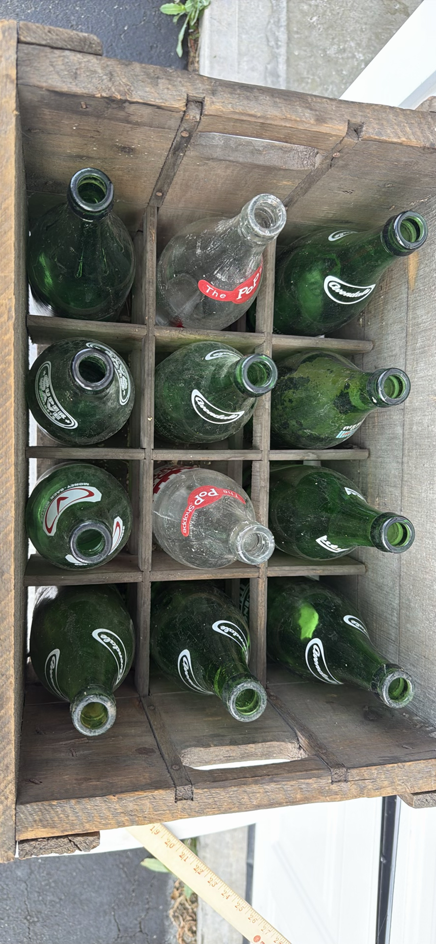 Vintage Wooden Soda Bottle Crate with Glass Soda Bottles MORAN St. Catharines - image 11 of 20