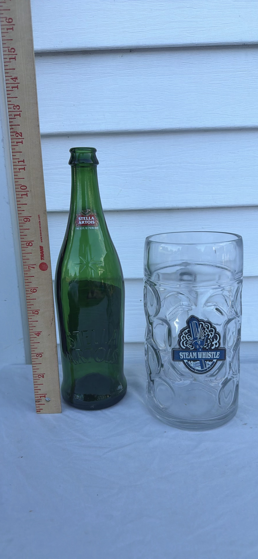 Stella Artois Bottle and Large Steam Whistle Glass Beer Mug - image 3 of 7