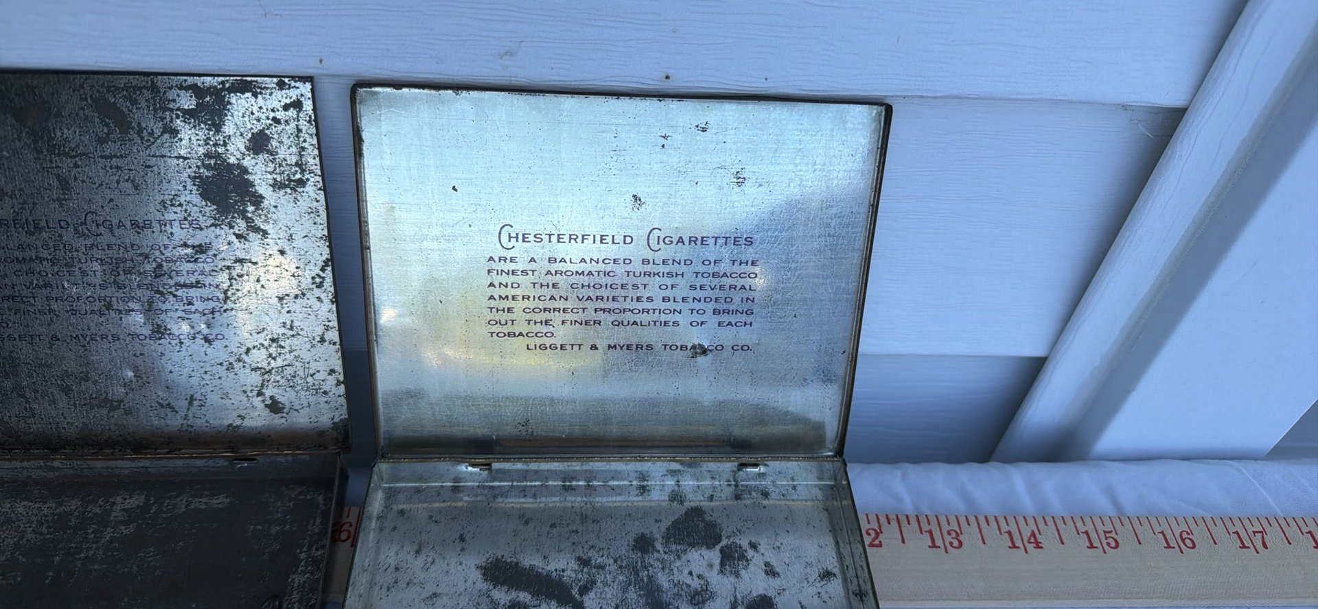 Two Vintage Chesterfield Cigarette Metal Tins - image 5 of 6