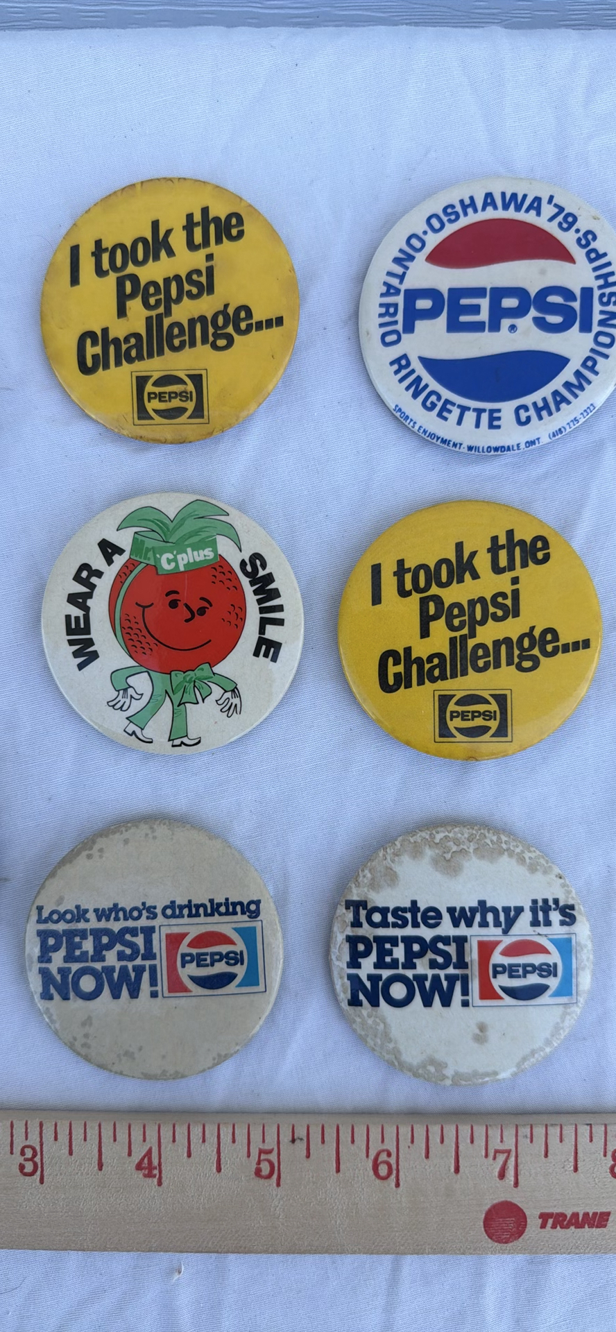 Pepsi, Diet Coke, and 7UP Advertising Pinback Buttons Set (7) - image 3 of 4