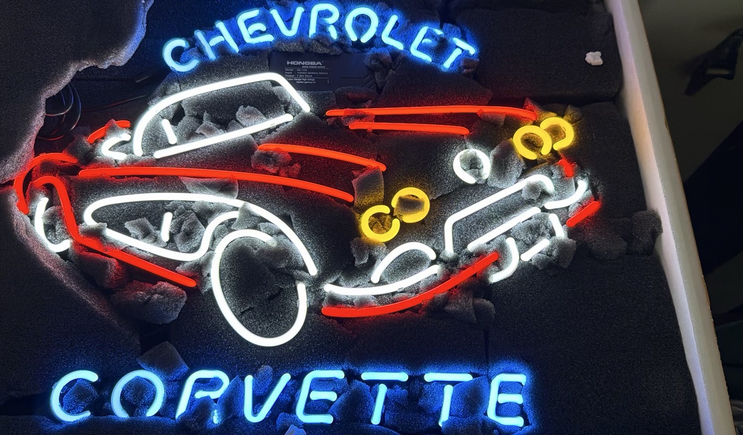 Retro Chevrolet Corvette Light Up Neon Sign - image 3 of 20