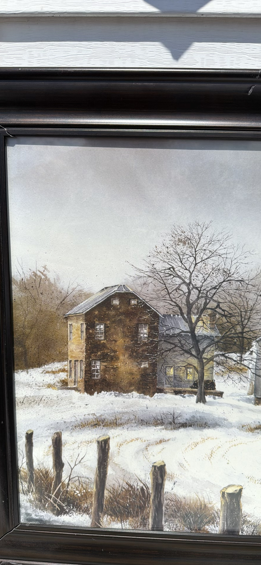 Framed Winter Farm Landscape Print - image 9 of 12