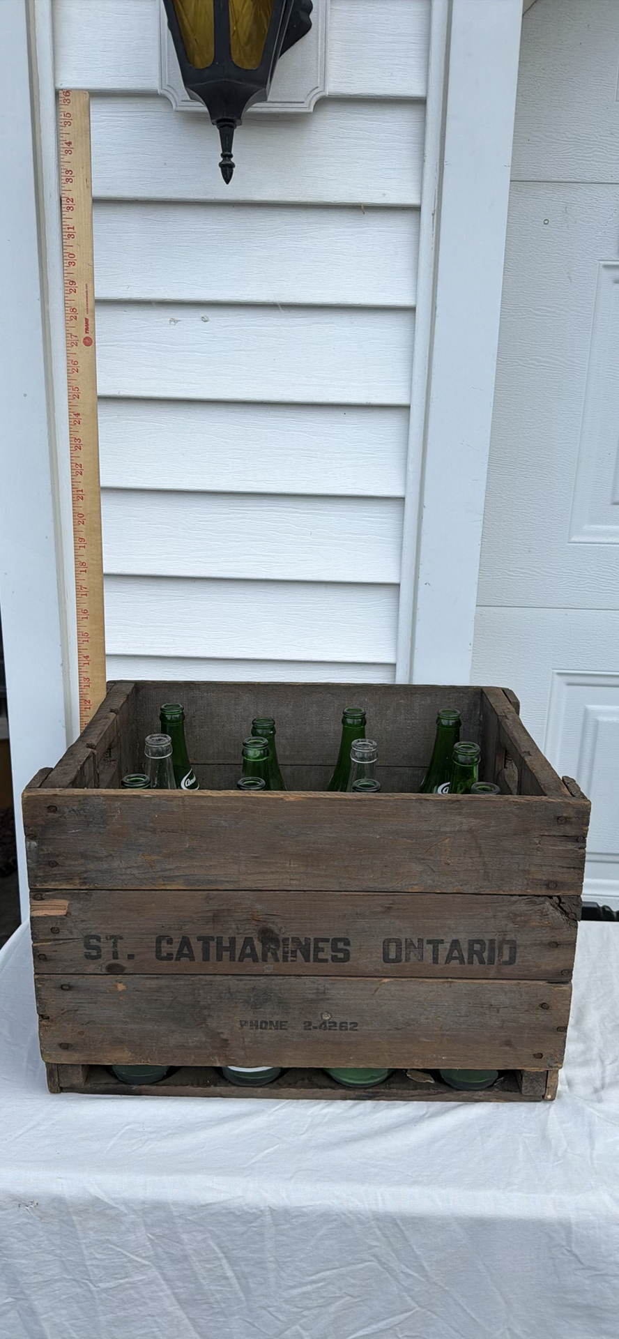 Vintage Wooden Soda Bottle Crate with Glass Soda Bottles MORAN St. Catharines - image 2 of 20