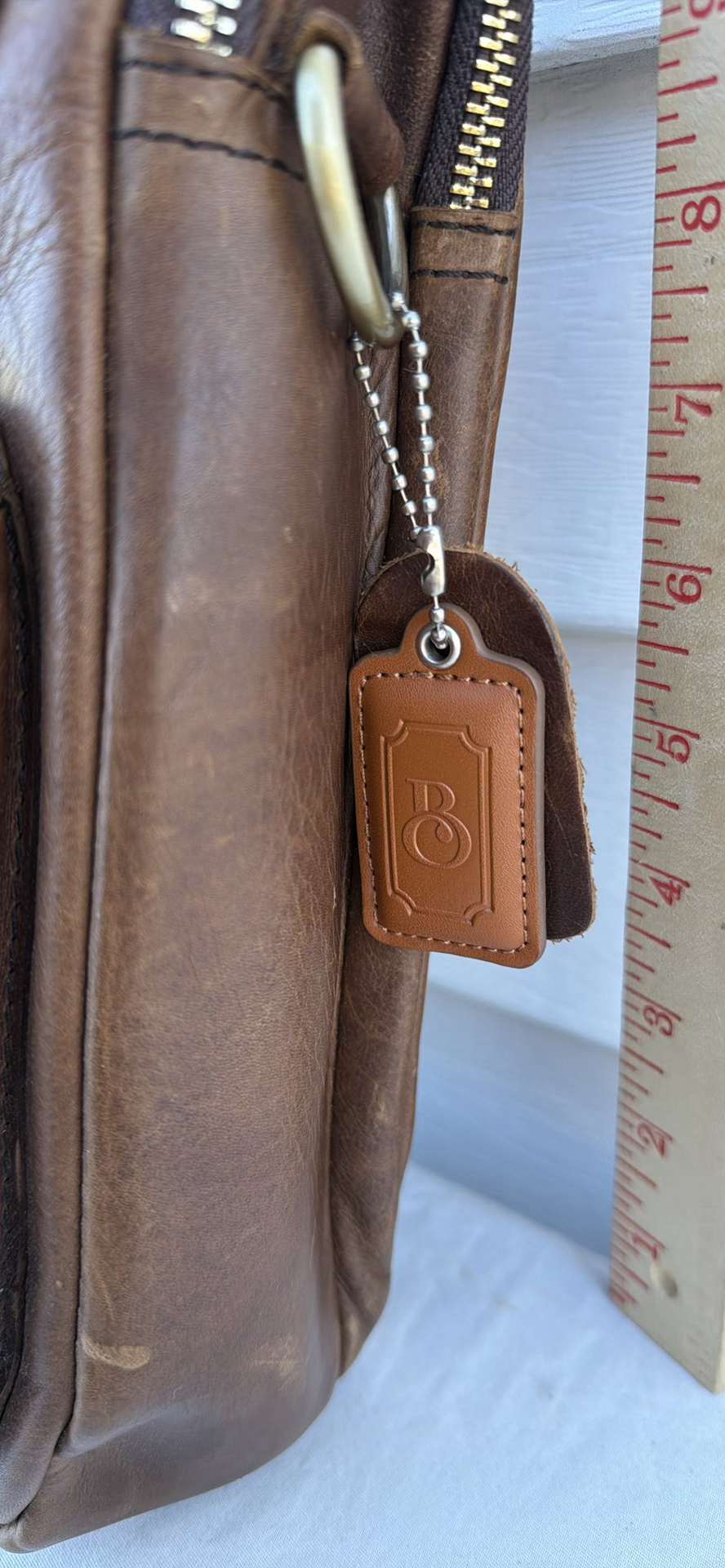 Brown Soft Leather Briefcase - image 4 of 16