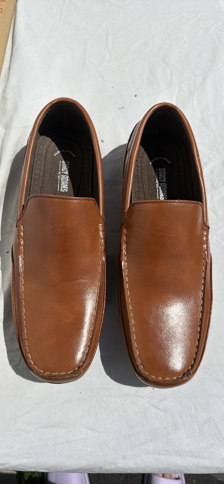 Stacy Adams Men's Brown Leather Slip-On Loafers MENS Size 13 - image 2 of 4