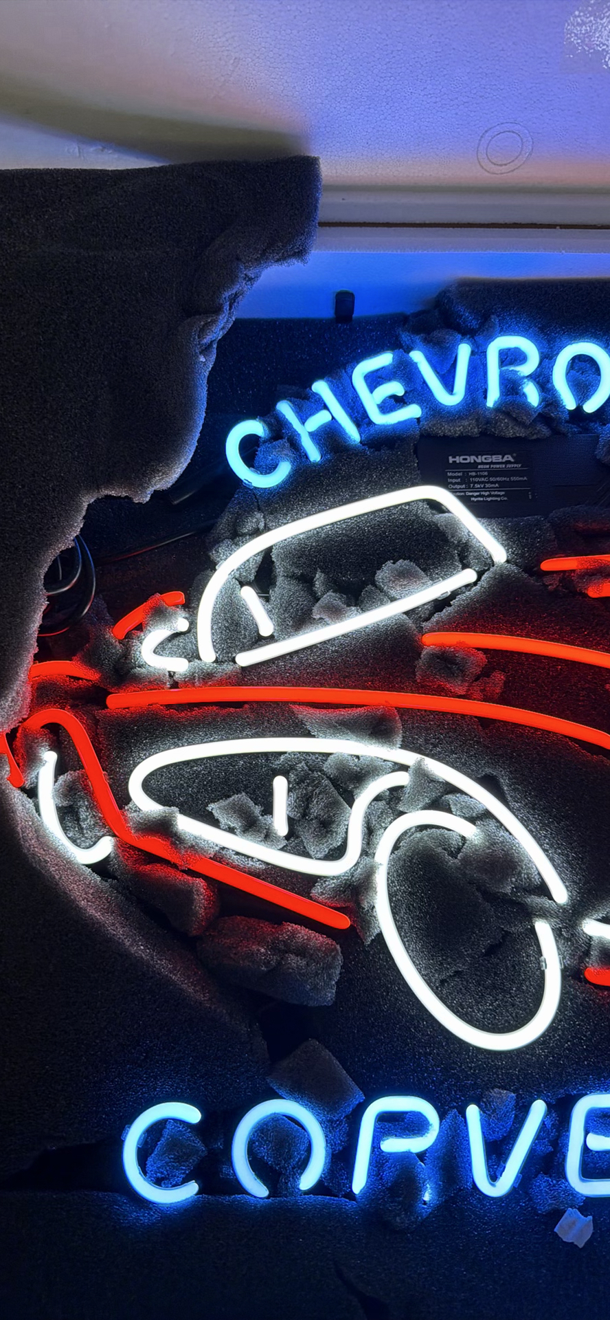 Retro Chevrolet Corvette Light Up Neon Sign - image 6 of 20