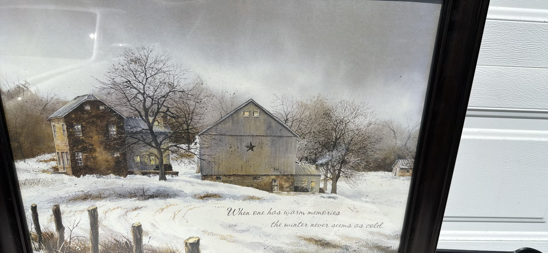Framed Winter Farm Landscape Print - image 2 of 12