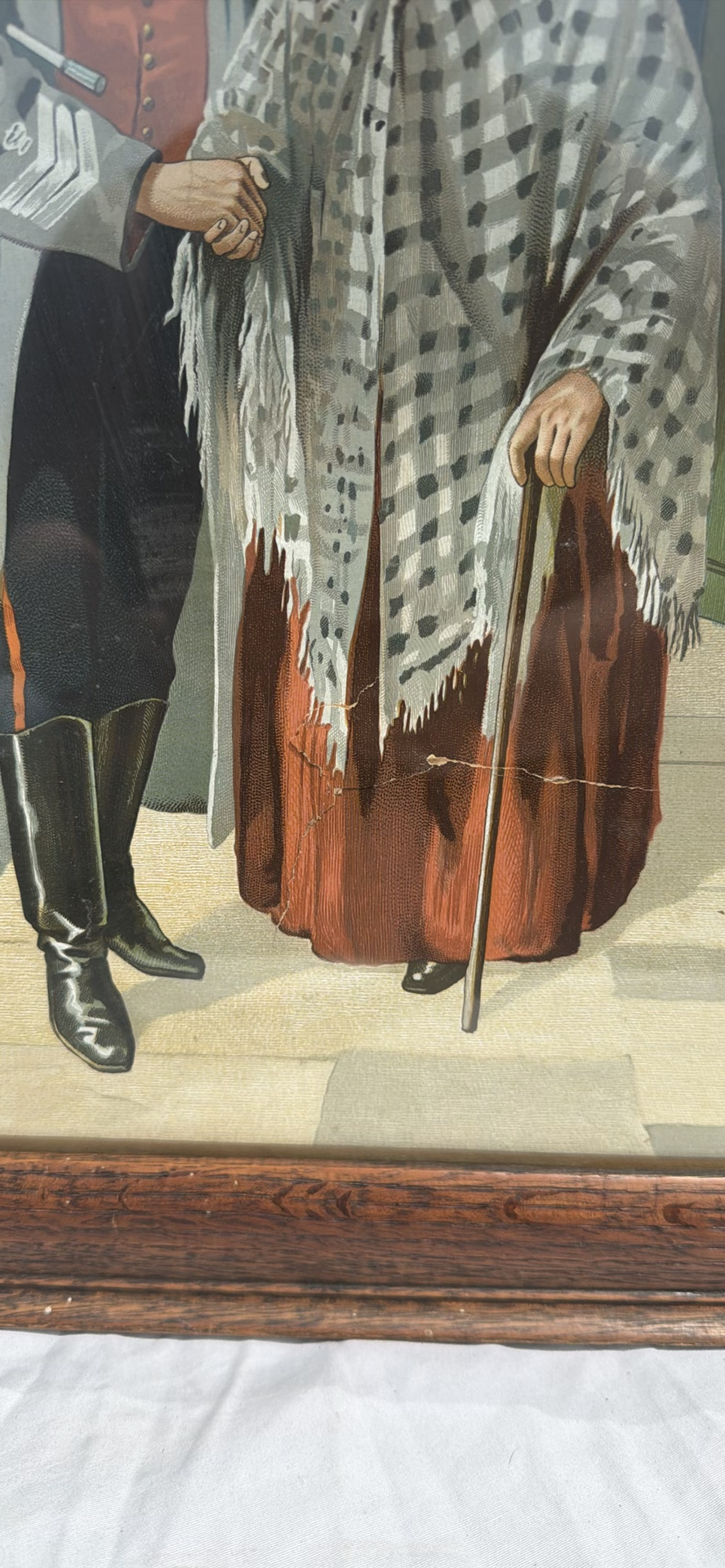 Vintage Framed Illustration Titled "Not Friendless Now" - image 2 of 5