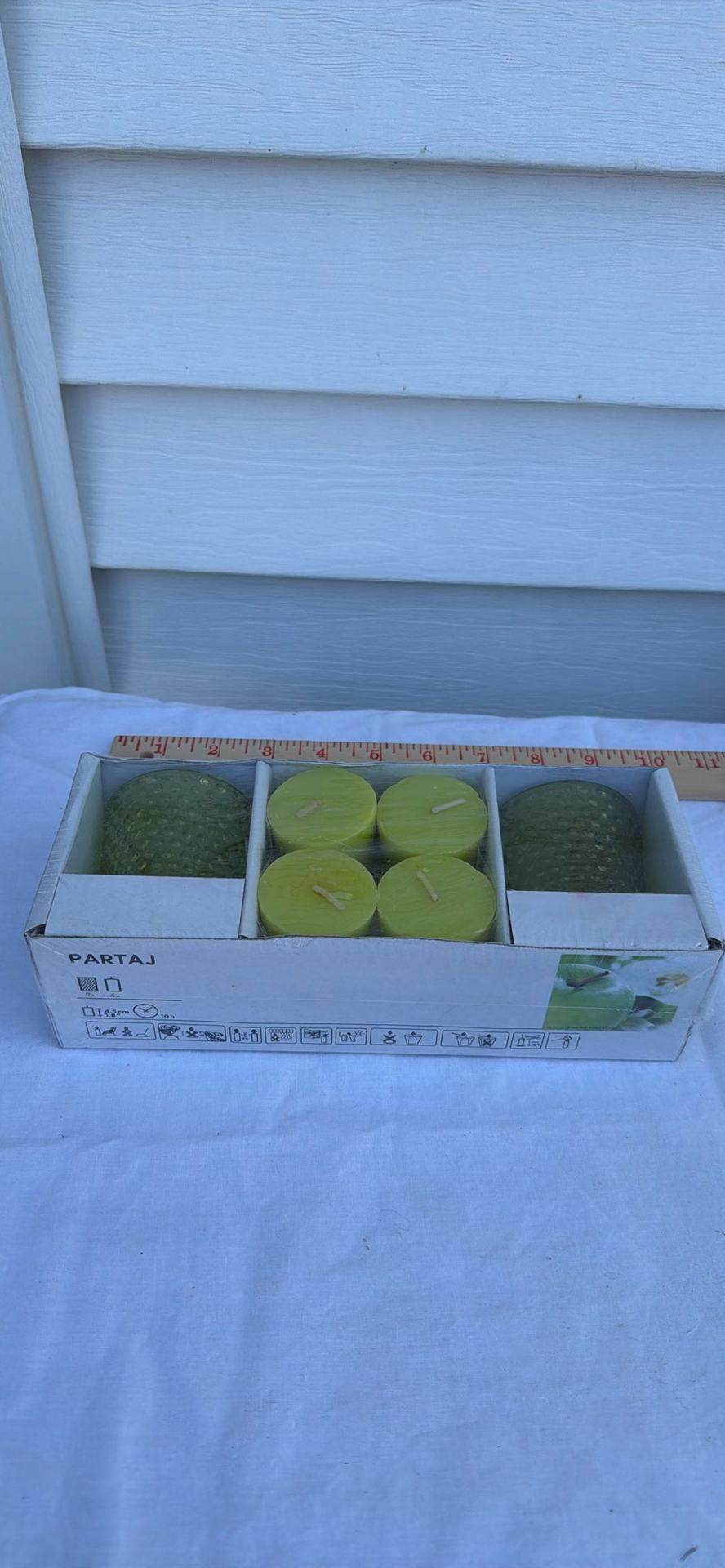 IKEA PARTAJ Candle Set with Glass Holders - image 2 of 2