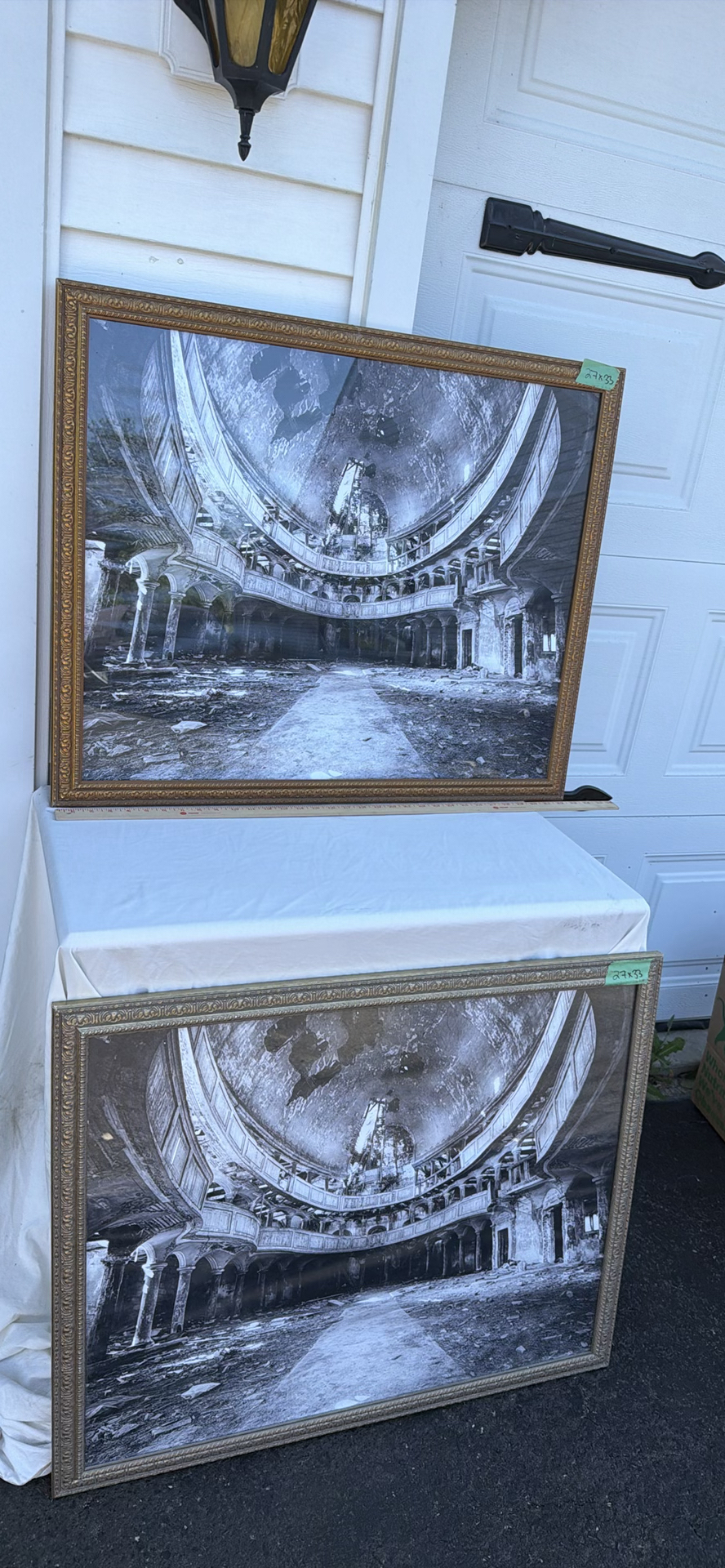 Two Framed Black-and-White Architectural Photographs - image 2 of 10