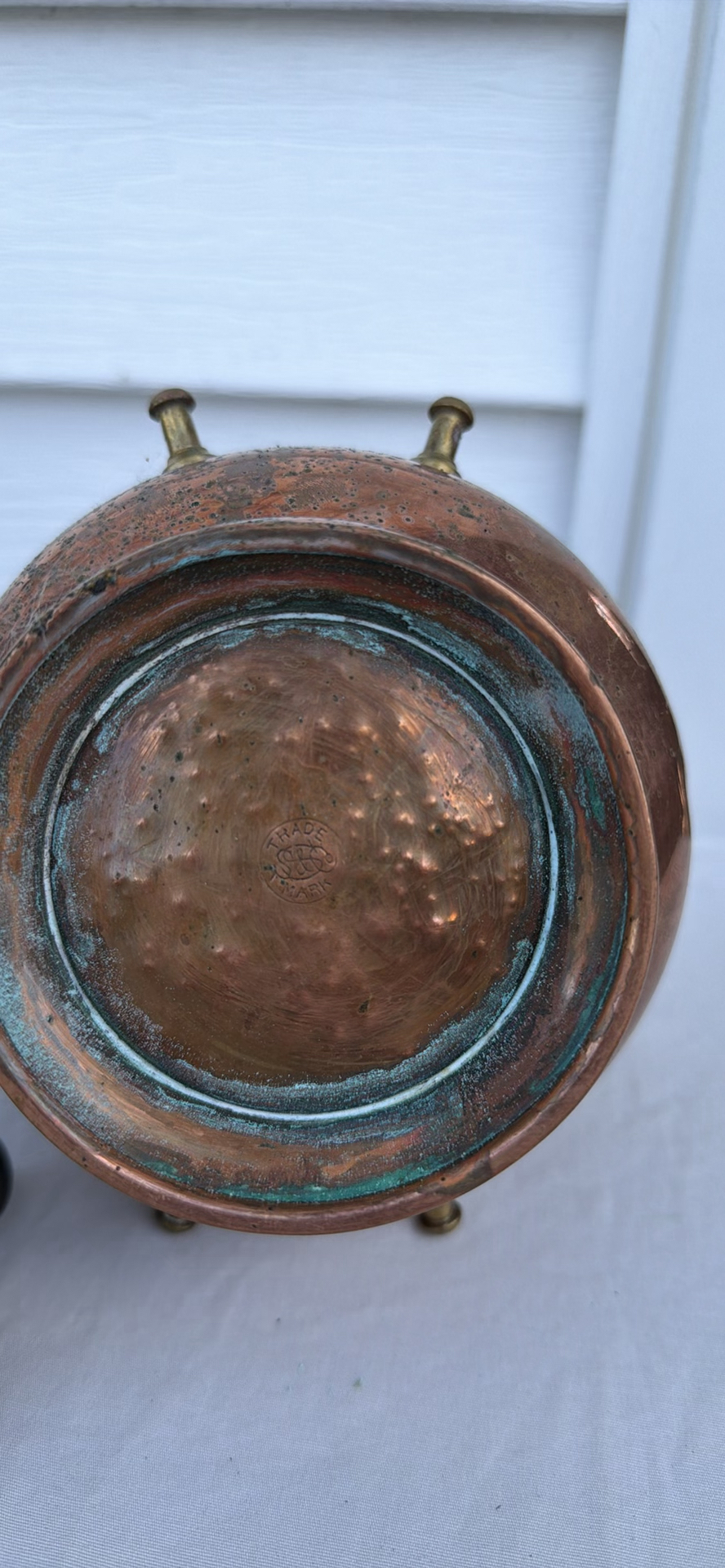 Antique Copper Teapot On Stand With Burner 1892 Patent S&Co. - image 12 of 23