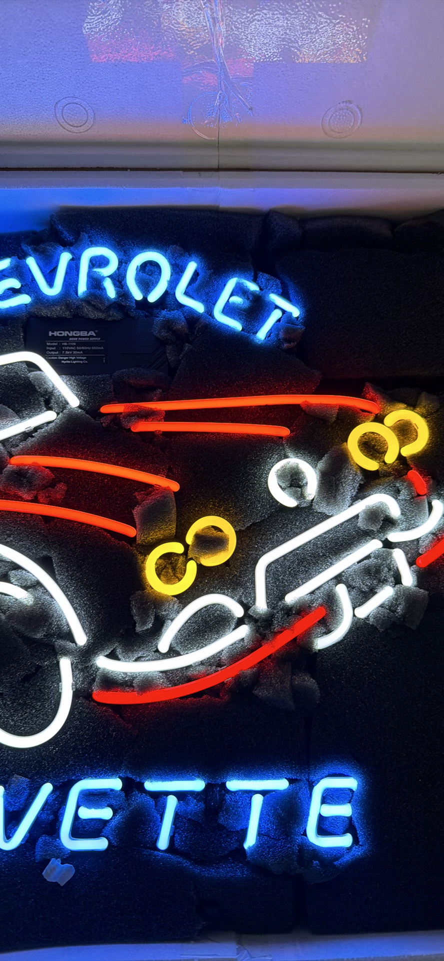 Retro Chevrolet Corvette Light Up Neon Sign - image 7 of 20