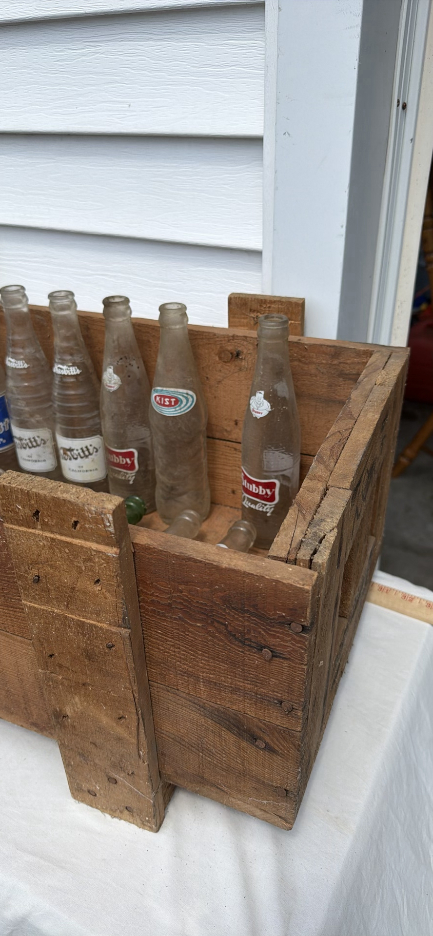 Vintage Wooden Crate with Assorted Glass Soda Bottles - image 6 of 14