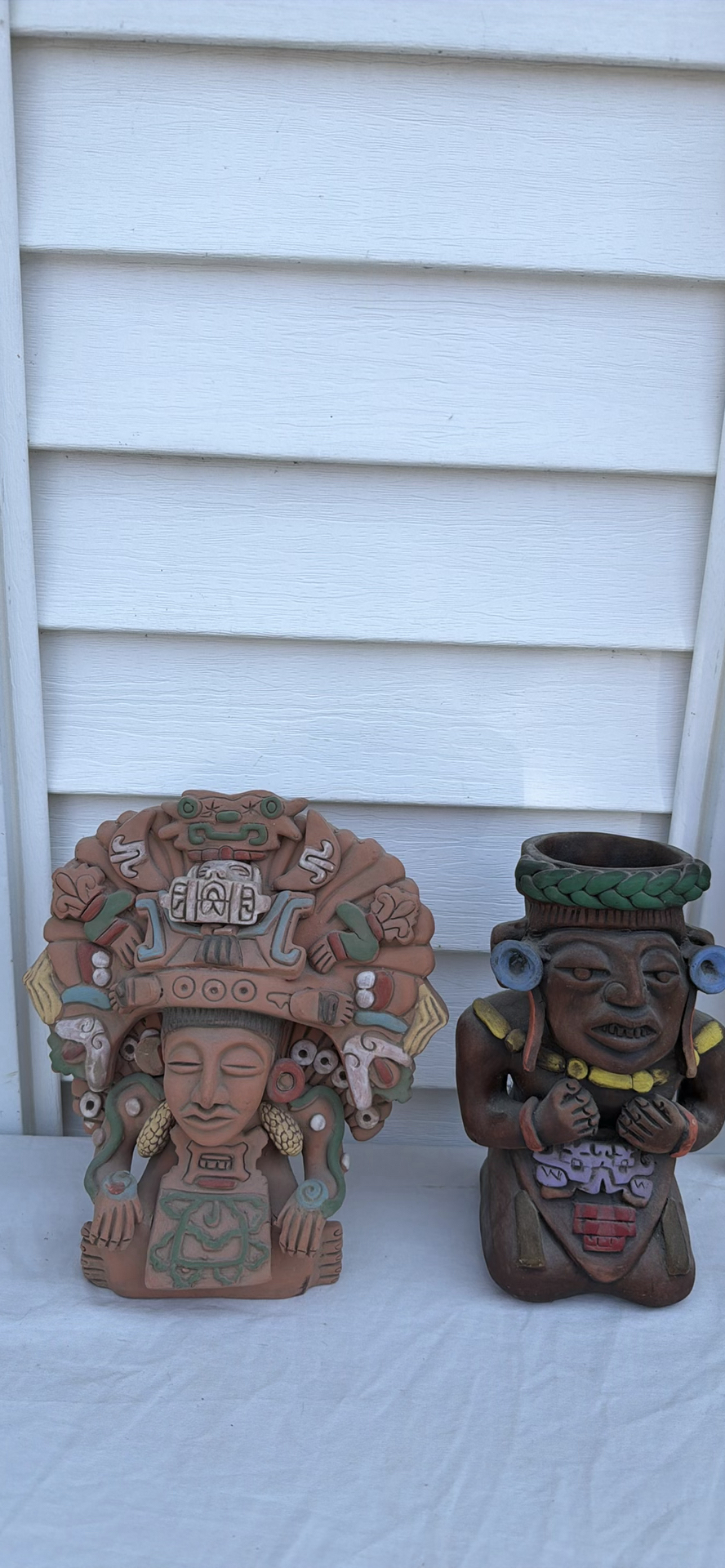Two Decorative Mexican Ceramic Figurine Sculptures - image 3 of 9