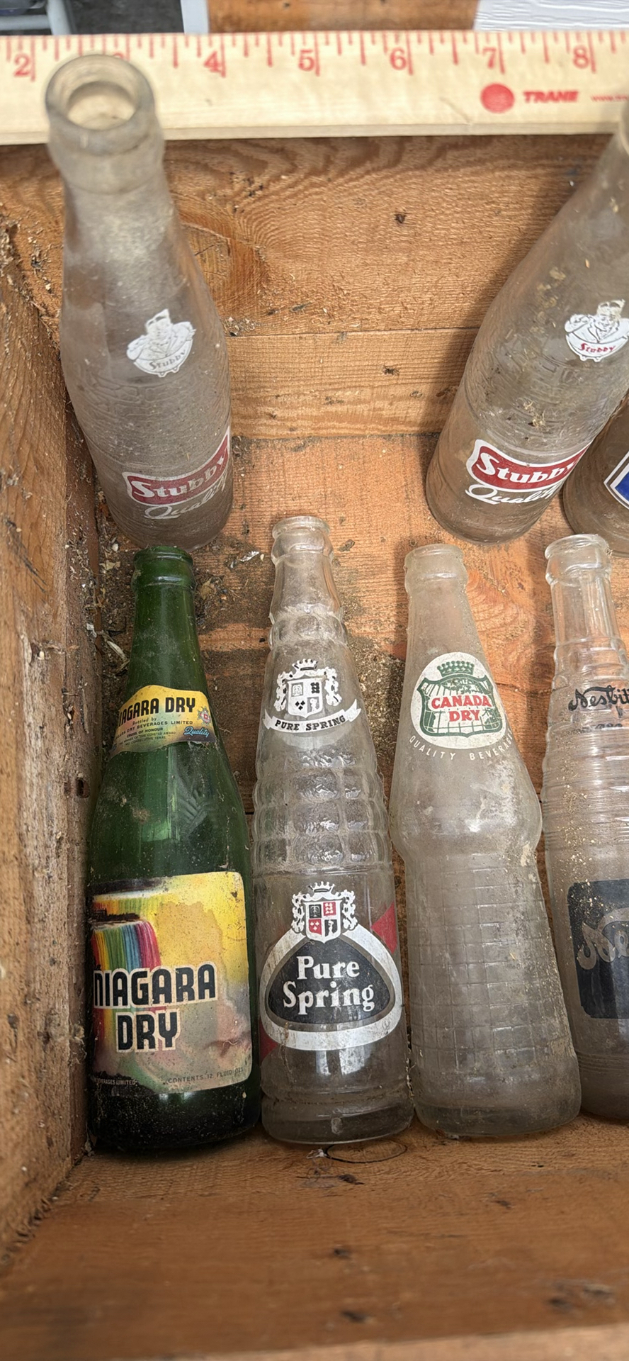 Vintage Wooden Crate with Assorted Glass Soda Bottles - image 8 of 14