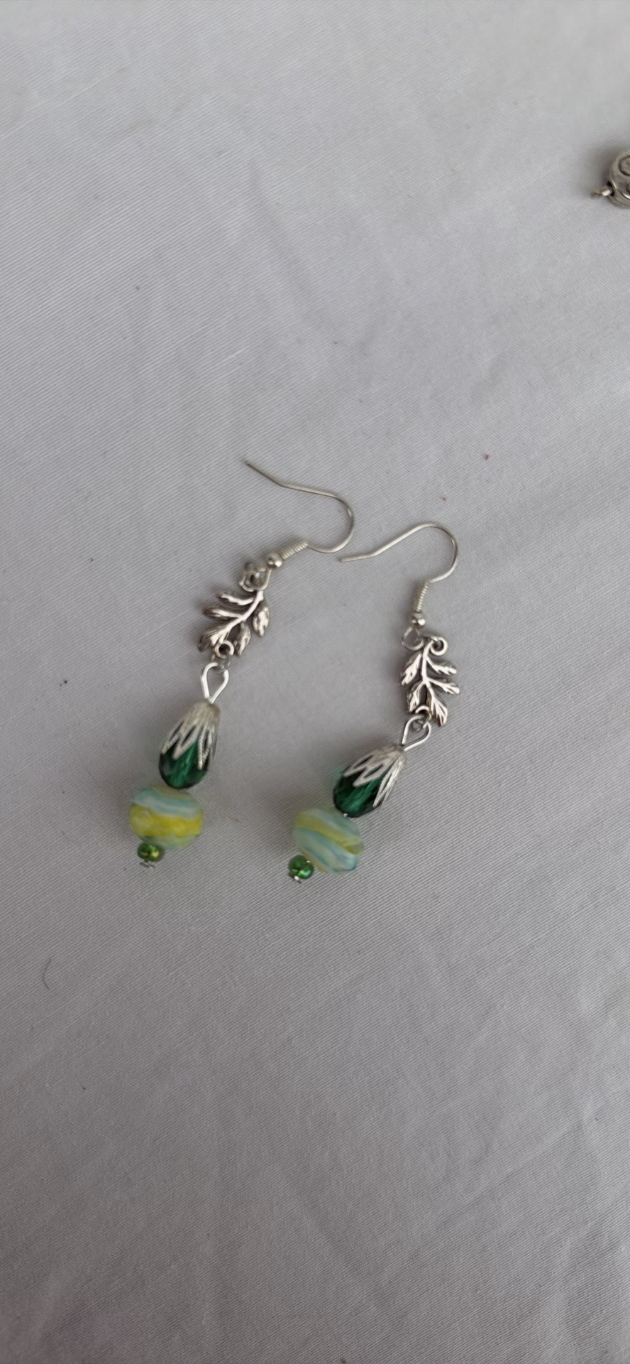 Four Assorted Pairs of Custom Dangle Earrings Handmade Costume Jewelry - image 4 of 5