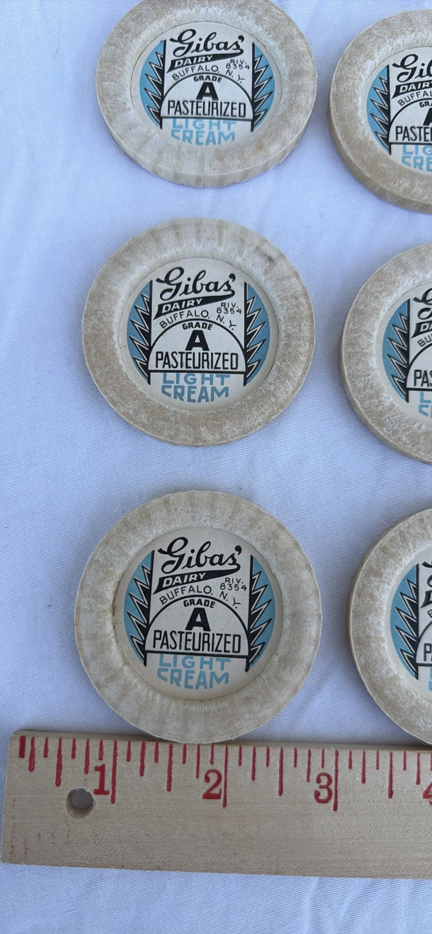 Vintage Gibas' Dairy Grade A Pasteurized Light Cream Bottle Caps - image 2 of 4